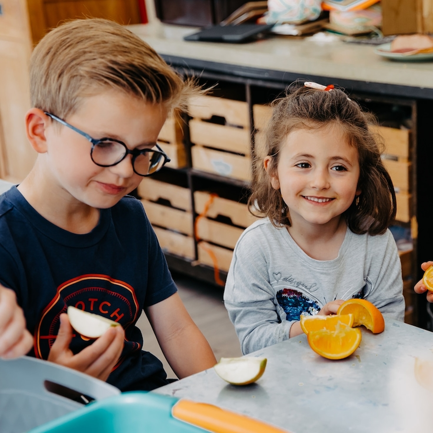 Fruit eten bij Dondersteentjes